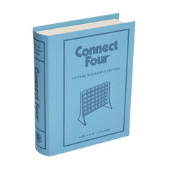 WS Game Company Connect Four Vintage Bookshelf Edition shelf-ready design.