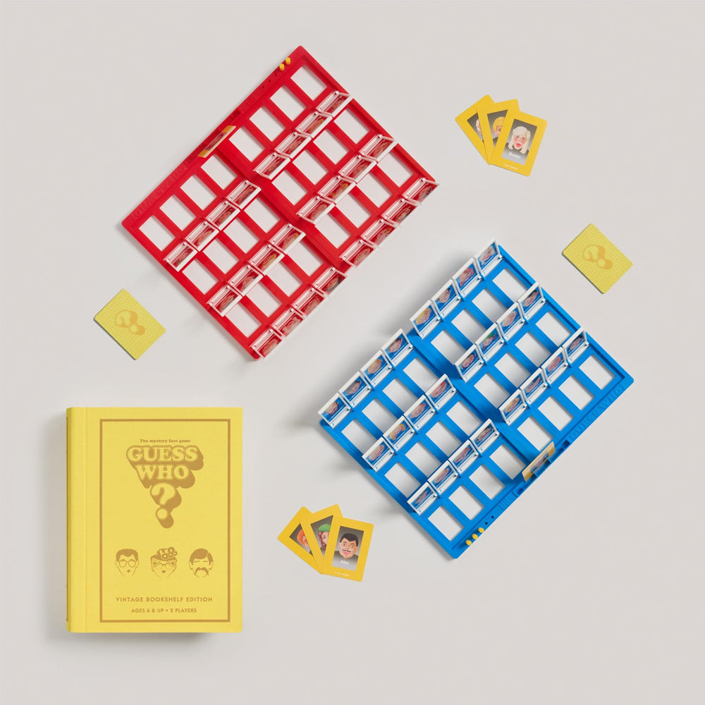 WS Game Company Guess Who? Compact travel case keeps components secure during family game nights.