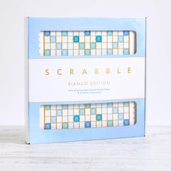 WS Game Company Scrabble Bianco Edition premium tiles for smooth handling.