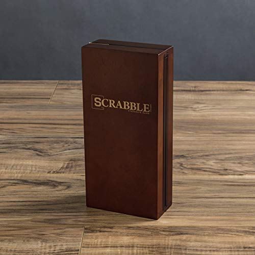 WS Game Company Scrabble Deluxe Travel magnetic closure keeps pieces secure.
