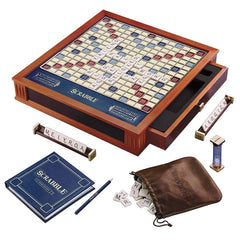 WS Game Company Scrabble Trophy Edition rotating board offers dynamic viewing from any seat