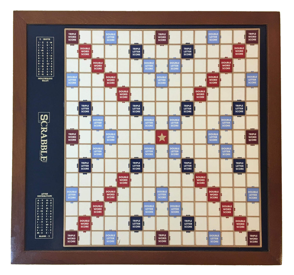 WS Game Company Scrabble Trophy Edition includes scorebook and pencil for scoring