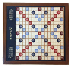 WS Game Company Scrabble Trophy Edition includes scorebook and pencil for scoring