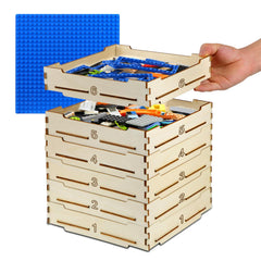 WSBXBB 6-tray sorter box for Lego bricks keeps blocks organized and accessible.
