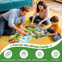 WSCXSC 2-pack 300-piece puzzle dogs pond invites cozy family playtime.