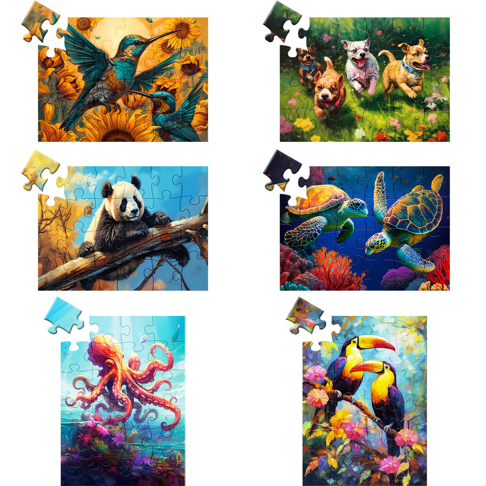 WSCXSC 6-pack puzzle hummingbird image promotes calm concentration and family bonding.