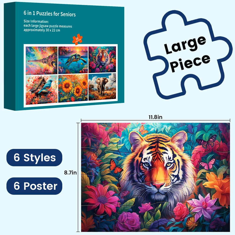 WSCXSC dementia puzzles large pieces and easy grip support