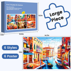 WSCXSC large-piece puzzles designed for seniors support dexterity and concentration during activities.