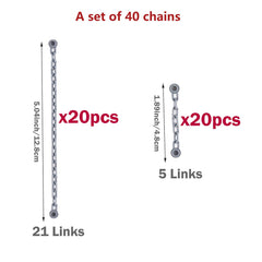 WSRYLTCH 5-link chain close-up demonstrates secure connectors for flexible setups.