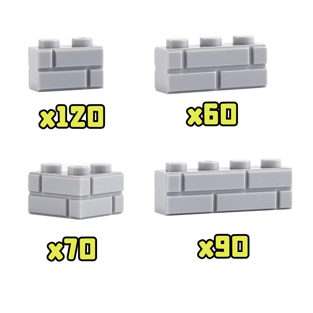 WSRYLTCH 1x2 bricks provide versatile sections with practical detailing.