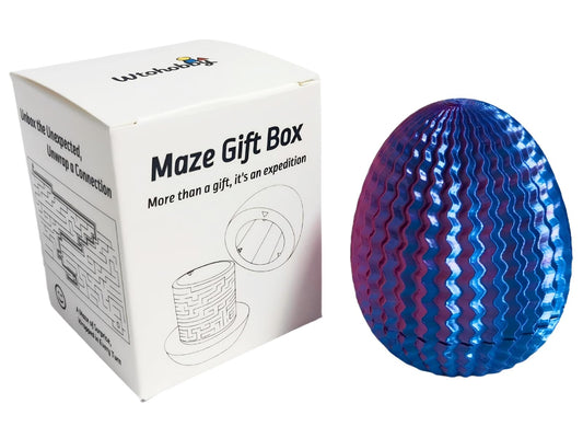 Wtohobby Mystery Egg Maze Box in blue-purple shows the interactive maze.