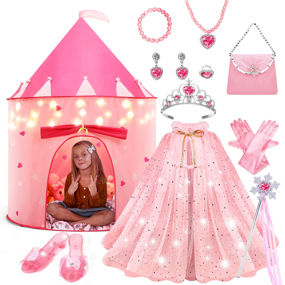 WTOR princess castle play tent dress up, spark imagination with cozy indoor adventures.