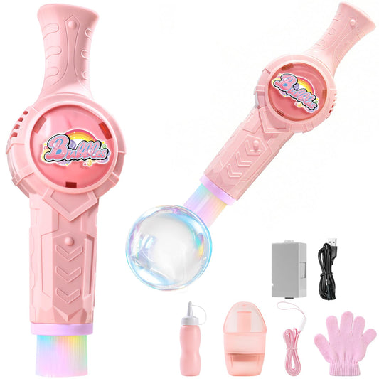 WTUST Fog Bubble Machine with colorful lights for magical party visuals.