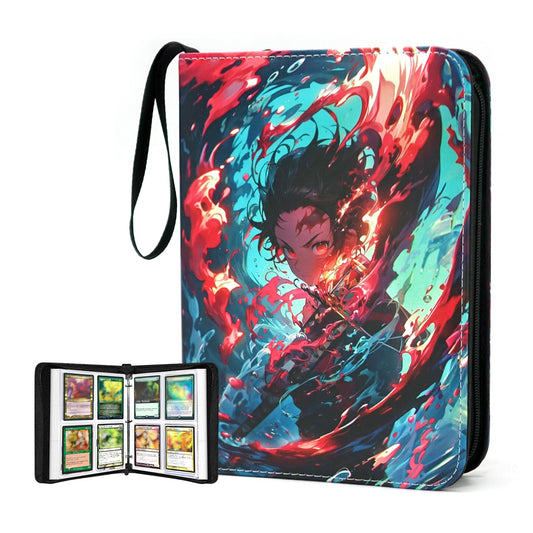 Wtvidas 400-pocket card binder front view for organized anime cards