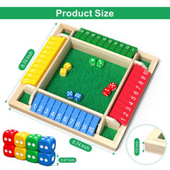 WUAGNCK Shut The Box wooden box with lid closed for compact storage