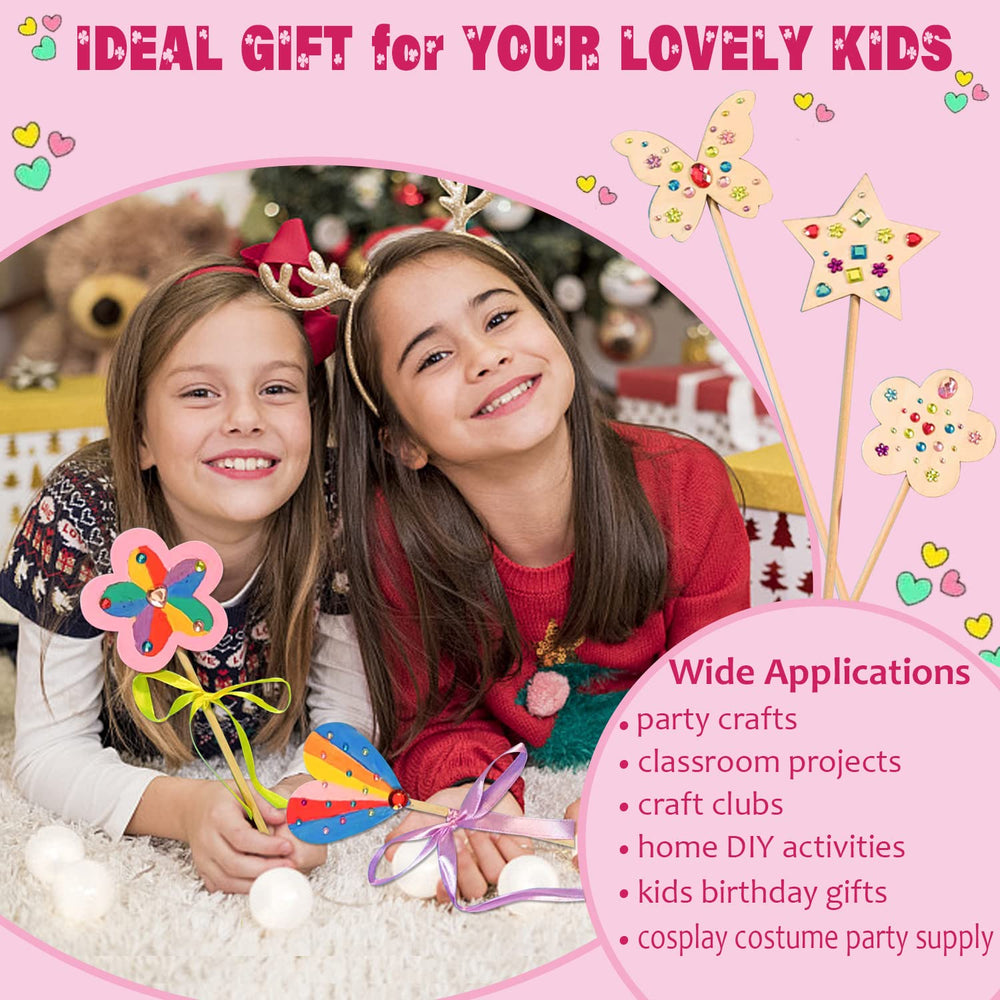 WUBOMJIO Princess Fairy Wands Kit flower wand shapes for delicate decorations