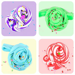 WUJYLY easy-clean slime formula reduces mess during play.