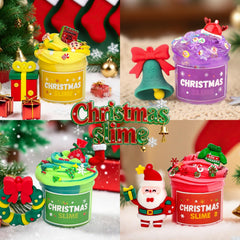 WUJYLY Christmas-themed charms and decorations inspire creative slime crafts