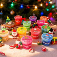 WUJYLY Christmas Slime Kit vibrant colors ready for decorating