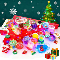 WUJYLY Christmas-themed charms add creative decorations to each slime