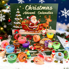 WUJYLY Christmas Slime Kit colors display vibrant hues for creative play