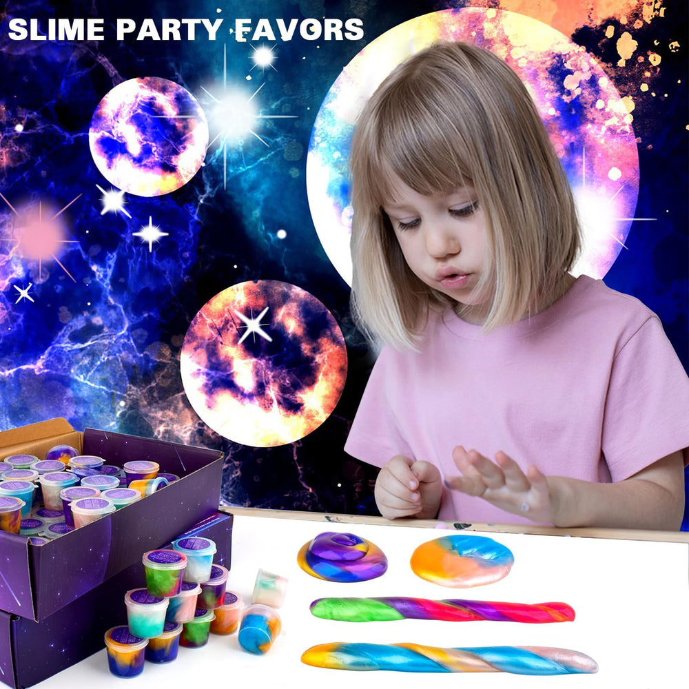 WUJYLY Galaxy Slime storage helps keep slime fresh and ready to use