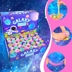 WUJYLY Galaxy Slime Kit non-sticky stretchy texture ideal for kneading and shaping