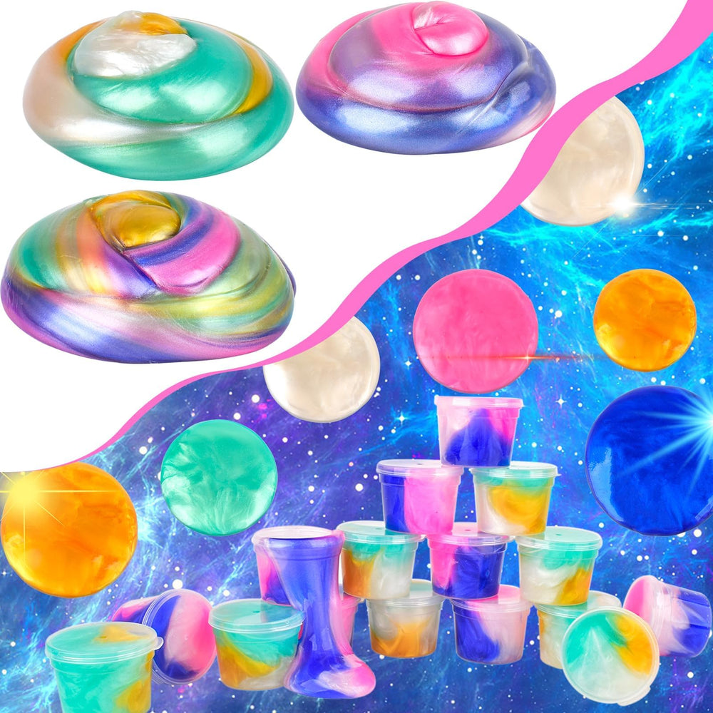 WUJYLY Galaxy Slime Kit 116 pieces support classroom rewards and home play