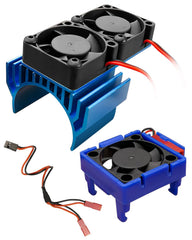 WUMZIJ VXL-3s ESC cooling fan in blue helps heat management during runs