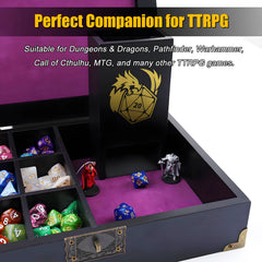 Wunhunew dice box with metal corners protects against bumps