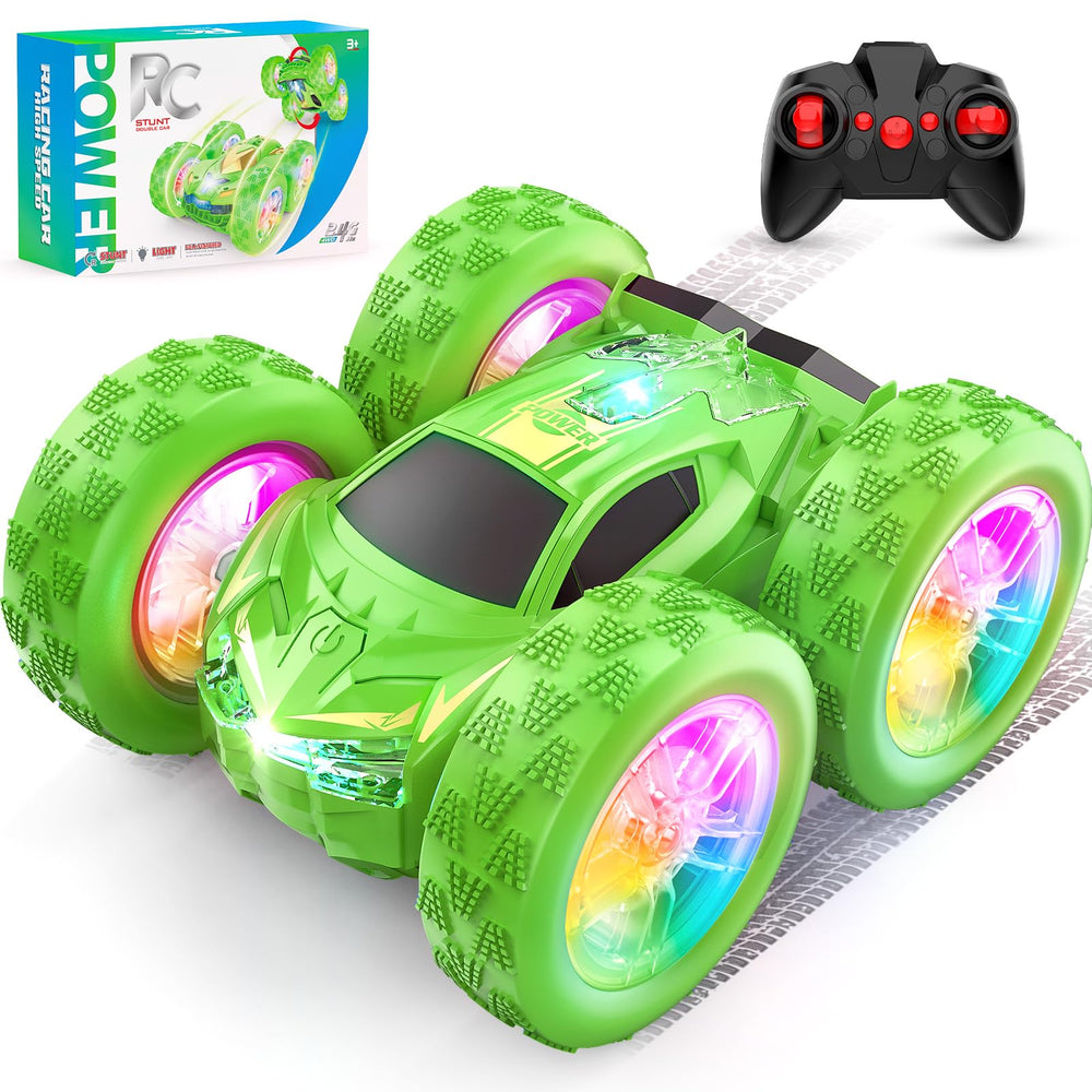 Wupuaait remote control car with two-sided design showcasing racing and monster modes for engaging play