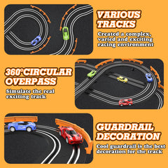 Wupuaait slot car track assembly guide demonstrates easy setup and secure connections.