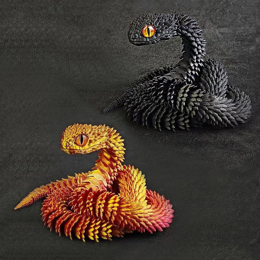 WUQIREN 18-inch movable snake with detailed articulation for realistic poses.