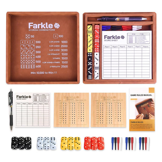 WUQIREN Farkle dice tray close-up with premium PU leather for durable game nights