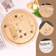 WUQIREN wooden tray surface shown for smooth dice rolling during play.