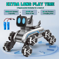 Wurycia robot dog 8WD performs dramatic stunts for dynamic play