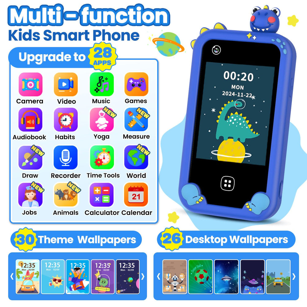 Wuszhor Kids Smart Phone dual camera for selfies and memories
