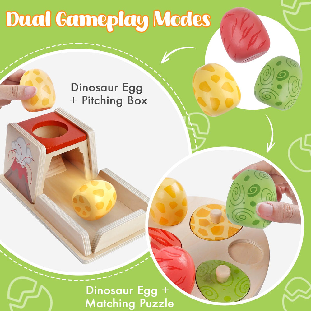 Wuzhineisn dino egg puzzles improve hand-eye coordination through matching play.