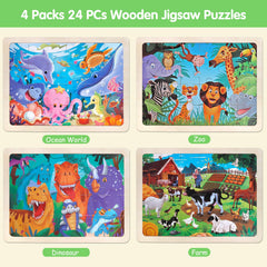 Wuzhineisn ocean-life puzzle wooden – encourages spatial reasoning during sea creature play.