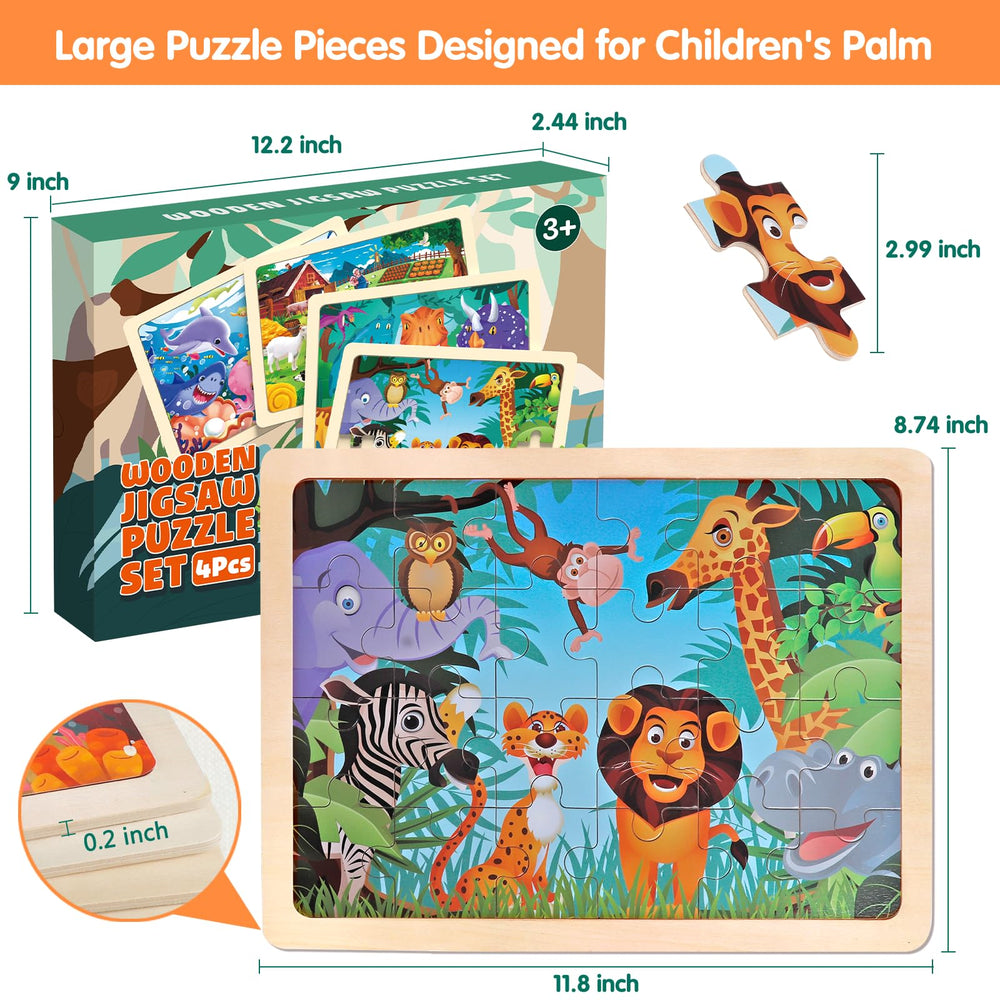 Wuzhineisn puzzle collection 4-pack – versatile set for home, travel, or classroom use.