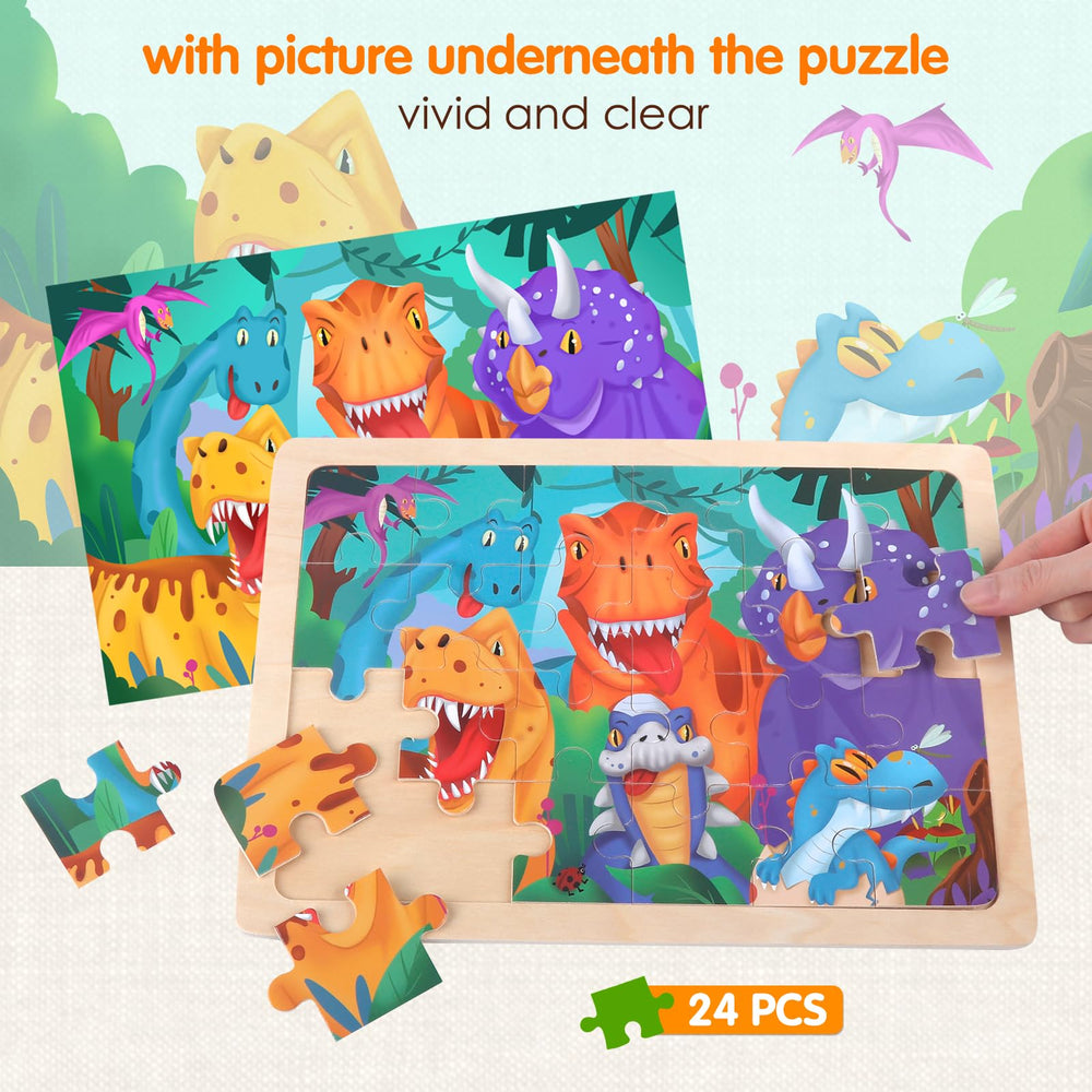 Wuzhineisn zoo puzzle wooden – supports focus and concentration with colorful animal scenes.