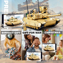 WW2 Army Tank M1A2 finished display scene for home decor.