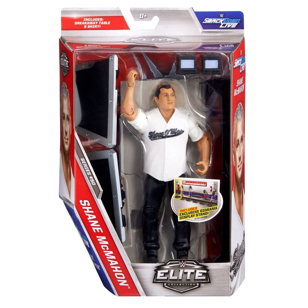 WWE Elite Shane McMahon figure in dynamic pose for display and collection fans.