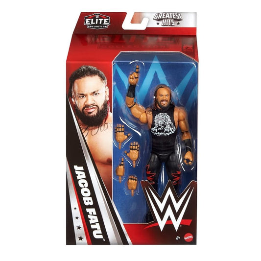 WWE Jacob Fatu Elite Greatest Hits 9 front view, ideal for display and poseable action posing
