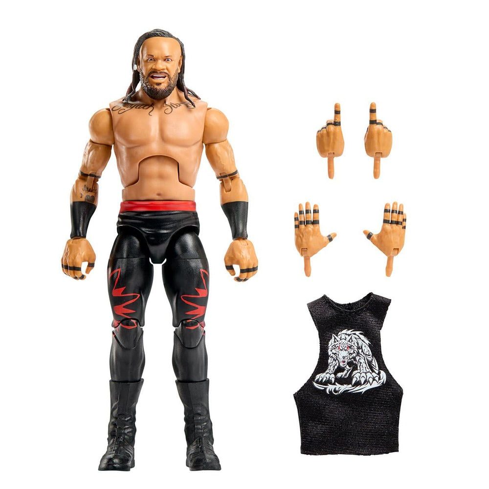 WWE Jacob Fatu Elite Greatest Hits 9 side view for dynamic shelf display