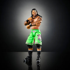 Close-up headscan of Jey Uso with long hair and smile