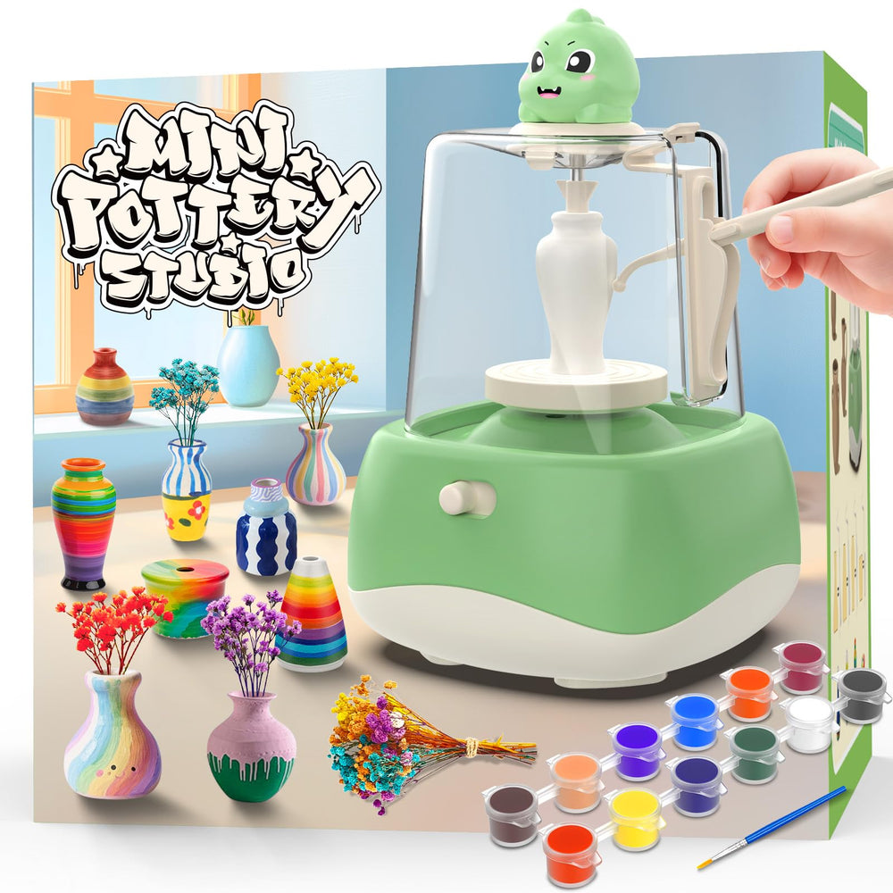 Wwzzey mini pottery wheel turntable aids steady projects for kids.