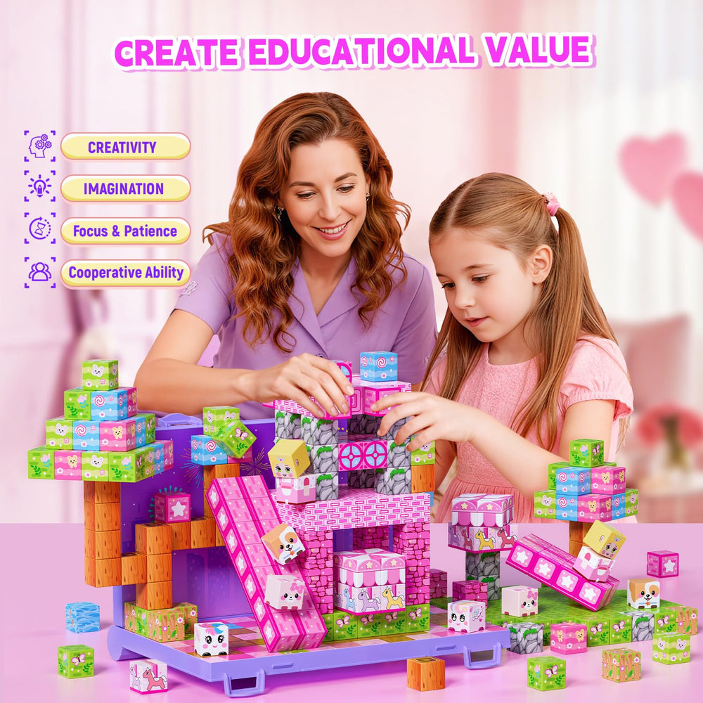 Wxlbr magnetic blocks learn-through-play—boosts creativity and spatial thinking.