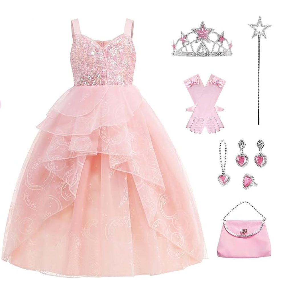 WYB Glinda dress with scepter for authentic cosplay playtime