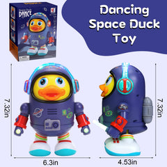 WRYBV space duck toy shows LED lights for visual appeal during play.